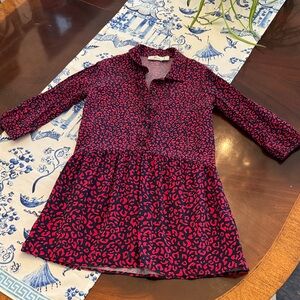 Vineyard Vines Red and Blue Leopard Print Top